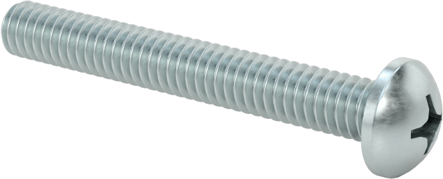 Çelik Dekoratif Yuvarlak Başlı Phillips Vidalar, 8-32 Diş Boyutu, 1-1/4" Uzunluk