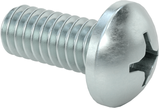 Çelik Dekoratif Yuvarlak Başlı Phillips Vidalar, 12-24 Diş Boyutu, 1/2" Uzunluk