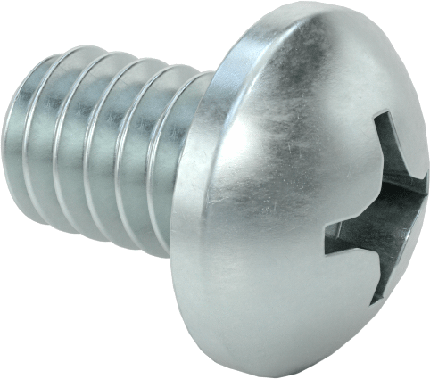 Çelik Dekoratif Yuvarlak Başlı Phillips Vidalar, 1/4"-20 Diş Boyutu, 3/8" Uzunluk