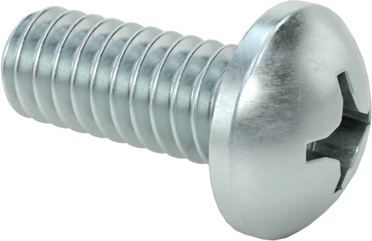 Çelik Dekoratif Yuvarlak Başlı Phillips Vidalar, 1/4"-20 Diş Boyutu, 5/8" Uzunluk