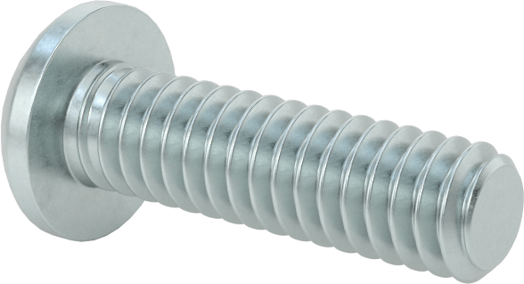 Çelik Dekoratif Yuvarlak Başlı Phillips Vidalar, 1/4"-20 Diş Boyutu, 7/8" Uzunluk