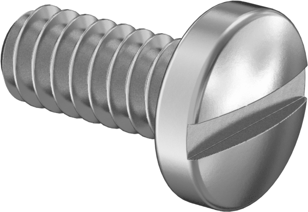 Çinko Kaplı Çelik Silindir Başlı Oluklu Vidalar, 4-40 Diş Boyutu, 1/4" Uzunluk