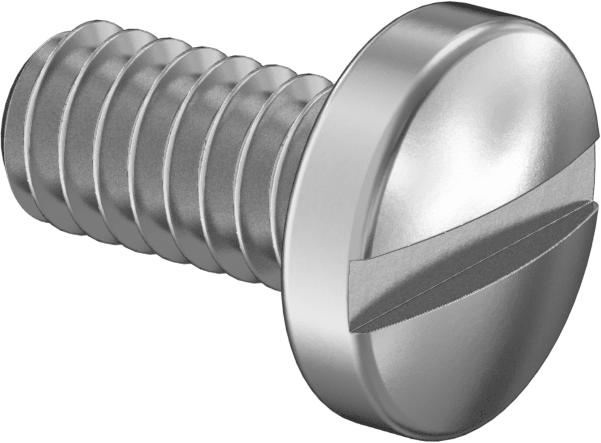 Çinko Kaplı Çelik Silindir Başlı Oluklu Vidalar, 5-40 Diş Boyutu, 1/4" Uzunluk