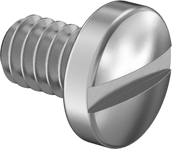 Çinko Kaplı Çelik Silindir Başlı Oluklu Vidalar, 2-56 Diş Boyutu, 1/8" Uzunluk