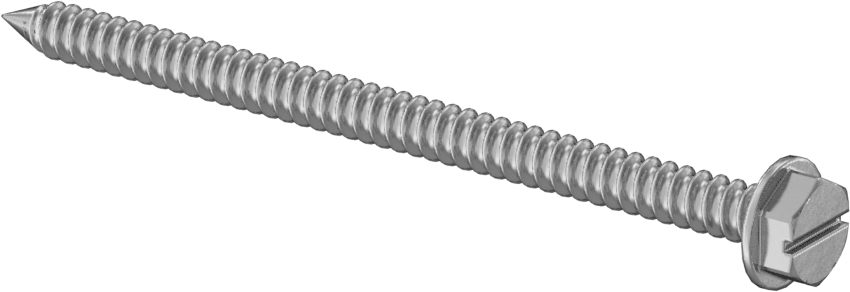 18-8 Paslanmaz Çelik Sac Metal için Flanşlı Altıgen Başlı Vidalar, 10 Numaralı Boyut, 3" Uzunluk