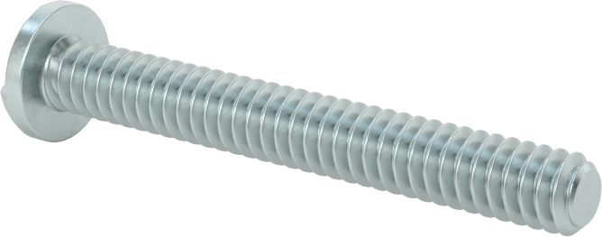 Çelik Kurcalamaya Dayanıklı Tek Yönlü Yuvarlak Başlı Vidalar, 10-24 Diş Boyutu, 1-1/2" Uzunluk