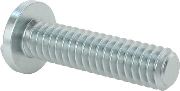 Çelik Kurcalamaya Dayanıklı Tek Yönlü Yuvarlak Başlı Vidalar, 1/4"-20 Diş Boyutu, 1" Uzunluk