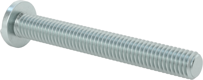 Çelik Kurcalamaya Dayanıklı Tek Yönlü Yuvarlak Başlı Vidalar, 10-32 Diş Boyutu, 1-1/2" Uzunluk