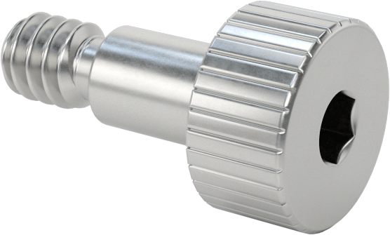 Yüksek Mukavemetli 17-4 PH Paslanmaz Çelik Omuzlu Vida, 1/8" Omuz Çapı, 3/16" Omuz Uzunluğu, 4-40 Diş