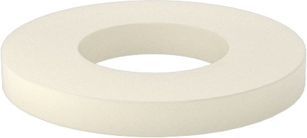Naylon Plastik Pul, 3 Numaralı Vida Boyutu için, 0.109" ID, 0.219" OD, Krem
