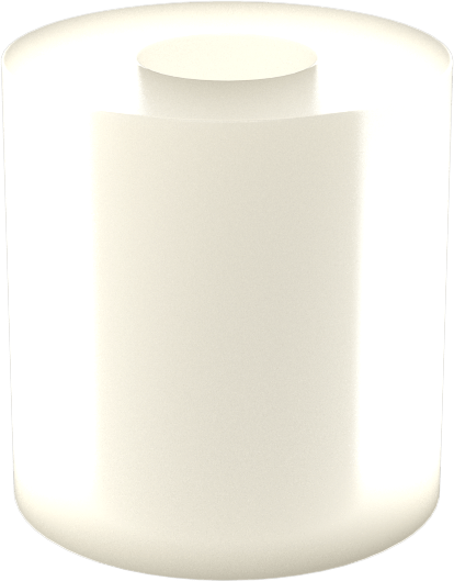 Naylon Plastik Pul, 4 Numaralı Vida Boyutu için, 0.125" ID, 0.312" OD, Krem