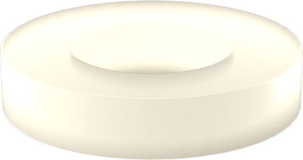 Naylon Plastik Pul, 0 Numaralı Vida Boyutu için, 0.068" ID, 0.125" OD, Krem