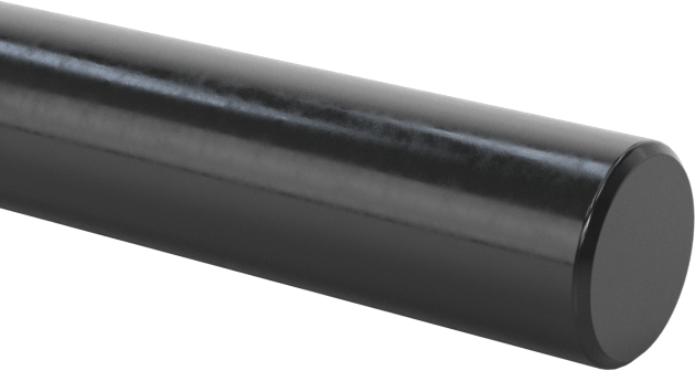 Viton® Floroelastomer Kauçuk Çubuk, Kimyasal Dayanıklı, 36" Uzunluk, 1/8" Çap
