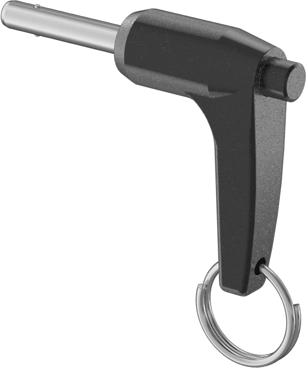 L-Saplı Kilitli Hızlı Açma Pimi, 17-4 PH Paslanmaz Çelik, 3/16" Çap, 3/4" Kullanılabilir Uzunluk