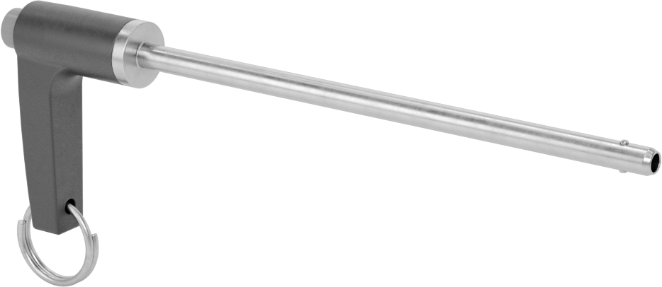 L-Saplı Kilitli Hızlı Açma Pimi, 17-4 PH Paslanmaz Çelik, 3/16" Çap, 4" Kullanılabilir Uzunluk