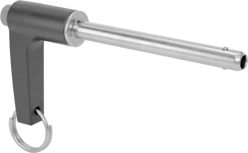 L-Saplı Kilitli Hızlı Açma Pimi, 17-4 PH Paslanmaz Çelik, 1/4" Çap, 2-1/4" Kullanılabilir Uzunluk