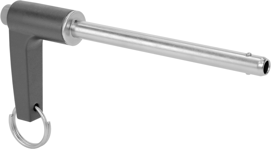 L-Saplı Kilitli Hızlı Açma Pimi, 17-4 PH Paslanmaz Çelik, 1/4" Çap, 2-3/4" Kullanılabilir Uzunluk