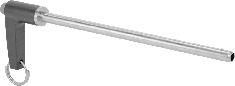 L-Saplı Kilitli Hızlı Açma Pimi, 17-4 PH Paslanmaz Çelik, 1/4" Çap, 5 inç Kullanılabilir Uzunluk
