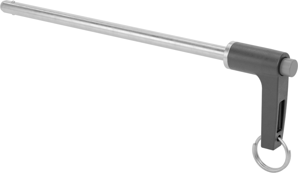 L-Saplı Kilitli Hızlı Açma Pimi, 17-4 PH Paslanmaz Çelik, 1/4" Çap, 5 inç Kullanılabilir Uzunluk