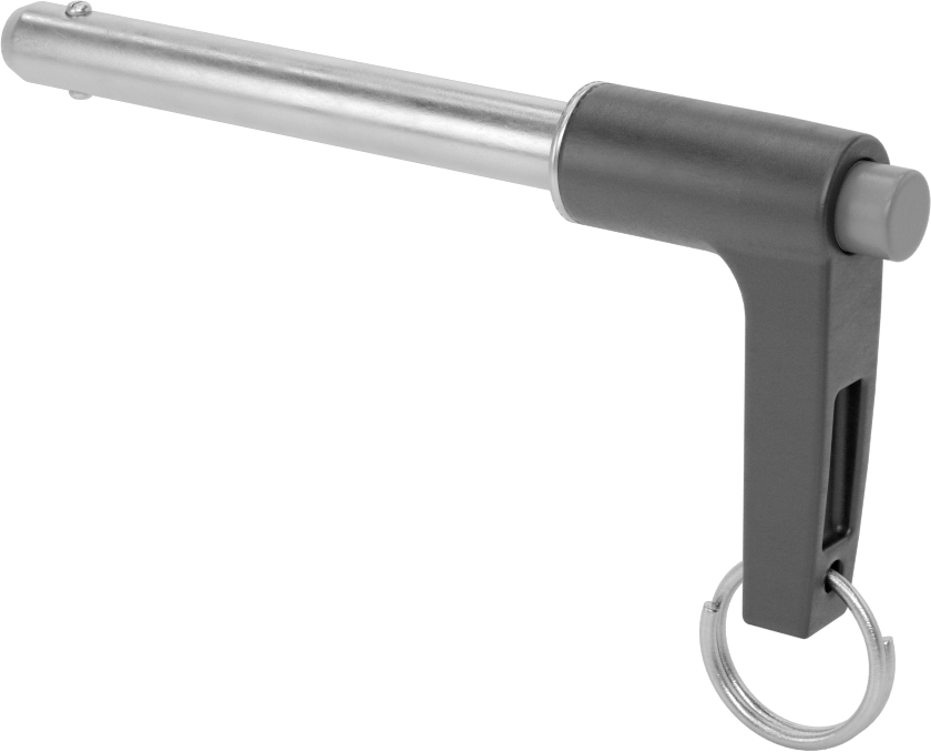 L-Saplı Kilitli Hızlı Açma Pimi, 17-4 PH Paslanmaz Çelik, 5/16" Çap, 2-1/4" Kullanılabilir Uzunluk