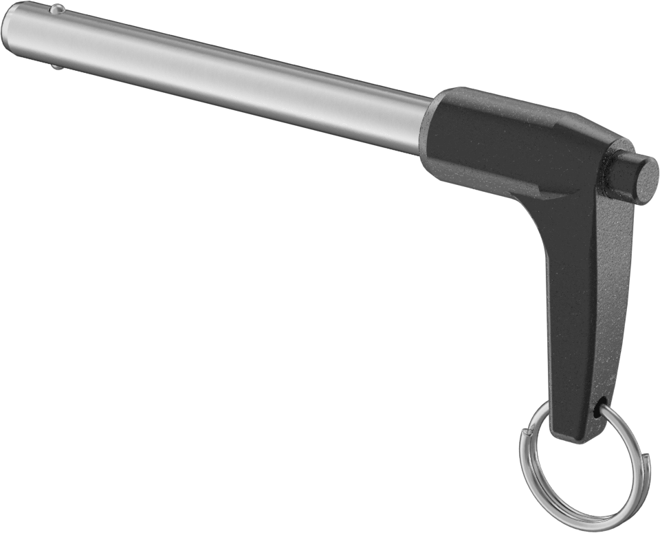 L-Saplı Kilitli Hızlı Açma Pimi, 17-4 PH Paslanmaz Çelik, 5/16" Çap, 2-1/2" Kullanılabilir Uzunluk