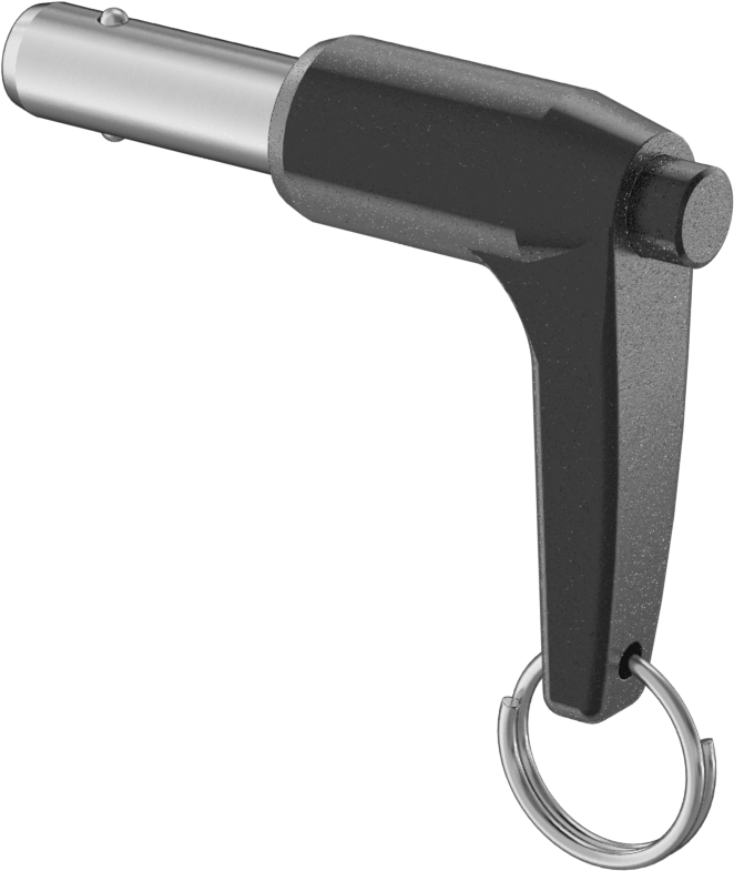 L-Saplı Kilitli Hızlı Açma Pimi, 17-4 PH Paslanmaz Çelik, 3/8" Çap, 3/4" Kullanılabilir Uzunluk