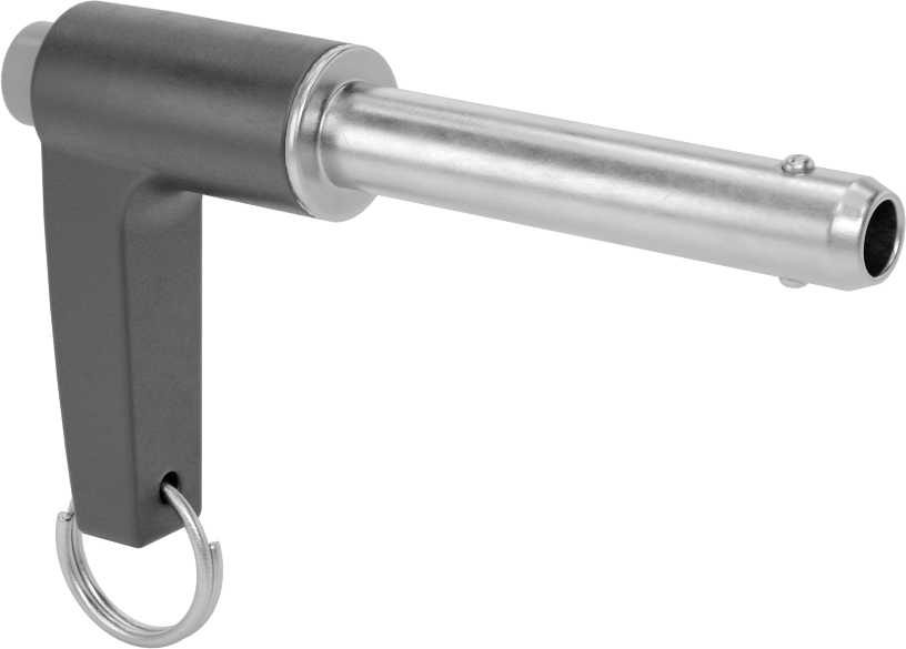 L-Saplı Kilitli Hızlı Açma Pimi, 17-4 PH Paslanmaz Çelik, 3/8" Çap, 1-3/4" Kullanılabilir Uzunluk