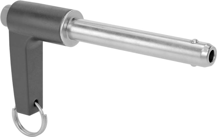 L-Saplı Kilitli Hızlı Açma Pimi, 17-4 PH Paslanmaz Çelik, 3/8" Çap, 2-1/4" Kullanılabilir Uzunluk