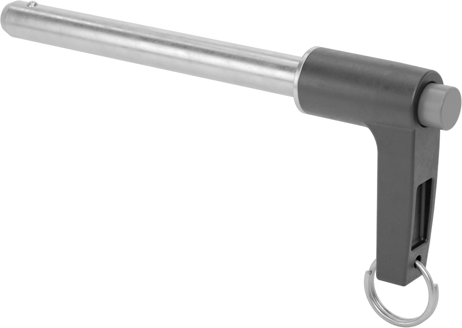 L-Saplı Kilitli Hızlı Açma Pimi, 17-4 PH Paslanmaz Çelik, 3/8" Çap, 3-1/4" Kullanılabilir Uzunluk