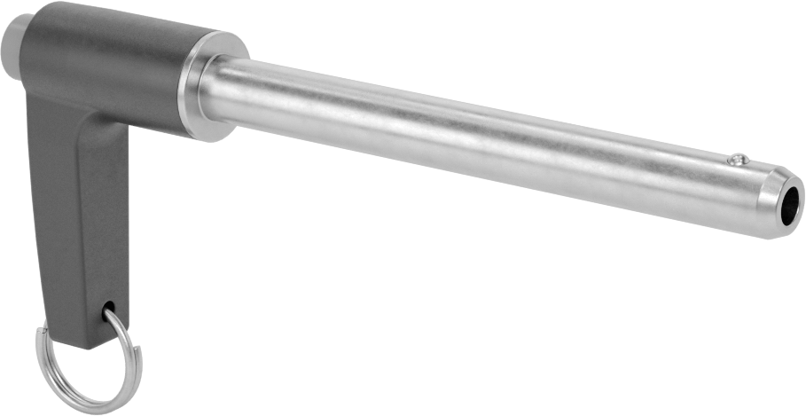 L-Saplı Kilitli Hızlı Açma Pimi, 17-4 PH Paslanmaz Çelik, 3/8" Çap, 3-1/4" Kullanılabilir Uzunluk
