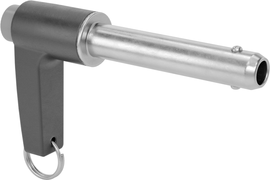 L-Saplı Kilitli Hızlı Açma Pimi, 17-4 PH Paslanmaz Çelik, 1/2" Çap, 2-1/4" Kullanılabilir Uzunluk