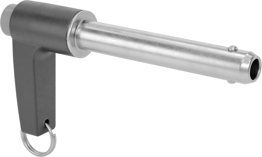 L-Saplı Kilitli Hızlı Açma Pimi, 17-4 PH Paslanmaz Çelik, 1/2" Çap, 2-3/4" Kullanılabilir Uzunluk