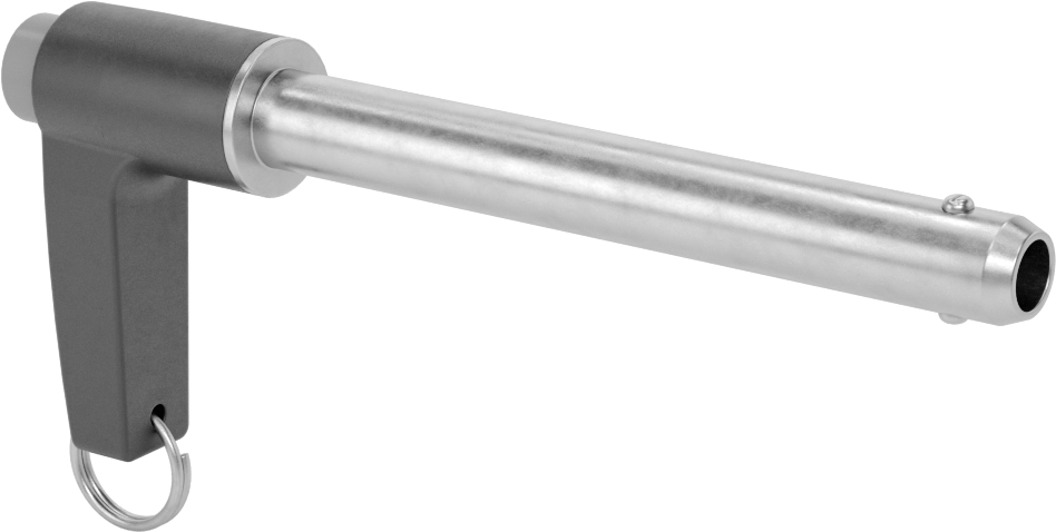 L-Saplı Kilitli Hızlı Açma Pimi, 17-4 PH Paslanmaz Çelik, 1/2" Çap, 3-3/4" Kullanılabilir Uzunluk