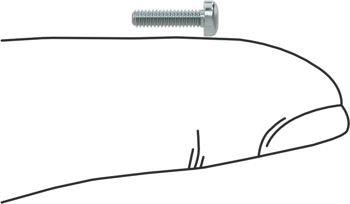 Çelik Silindir Başlı Torx Vidalar, Çinko Kaplama, M2 x 0,4 mm Diş, 8 mm Uzunluk
