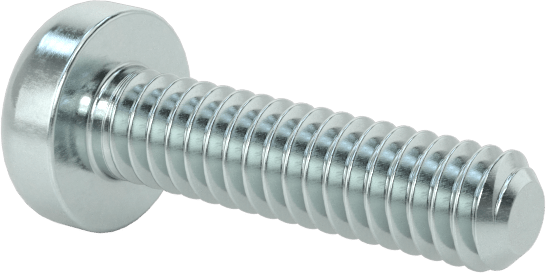 Çelik Silindir Başlı Torx Vidalar, Çinko Kaplama, M2 x 0,4 mm Diş, 8 mm Uzunluk