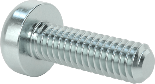 Çelik Silindir Başlı Torx Vidalar, Çinko Kaplama, M2,5 x 0,45 mm Diş, 8 mm Uzunluk