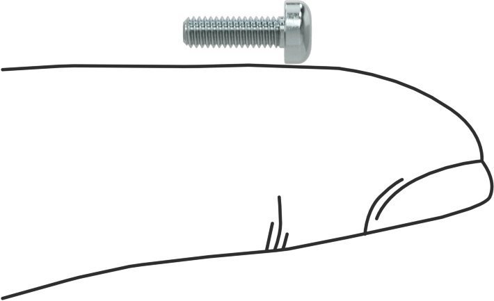 Çelik Silindir Başlı Torx Vidalar, Çinko Kaplama, M2,5 x 0,45 mm Diş, 8 mm Uzunluk