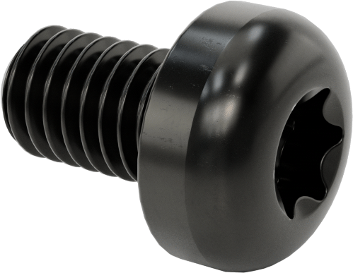 Çelik Silindir Başlı Torx Vidalar, Siyah Oksit, M3 x 0,5 mm Dişli, 5 mm Uzunluk