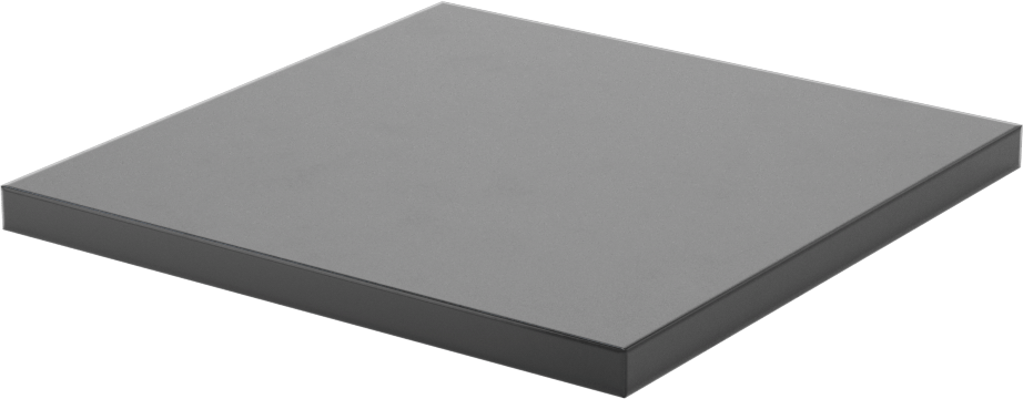 Kumaş Takviyeli Titreşim Sönümleyici Pedler, Ağır Makine için, 4“ Uzunluk x 4” Genişlik x 1/4" Kalınlık