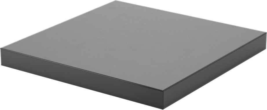 Kumaş Takviyeli Titreşim Sönümleyici Pedler, Ağır Makine için, 4“ Uzunluk x 4” Genişlik x 3/8" Kalınlık