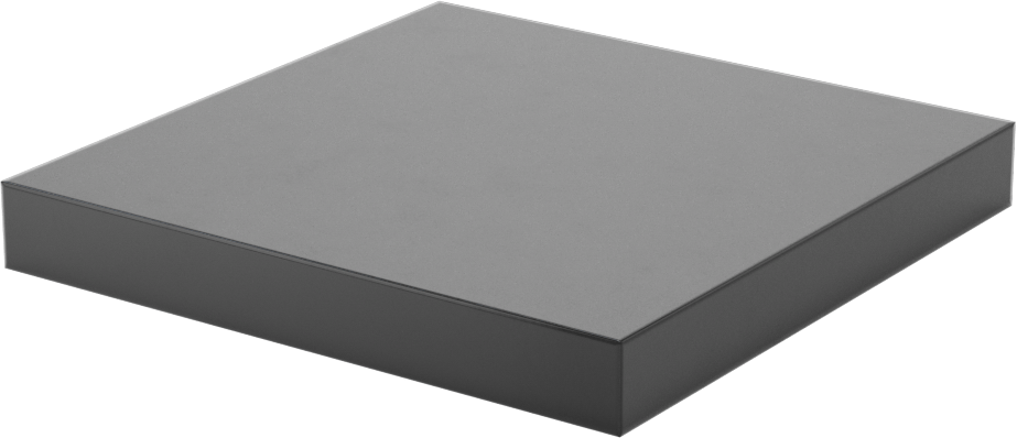 Kumaş Takviyeli Titreşim Sönümleyici Pedler, Ağır Makine için, 4“ Uzunluk x 4” Genişlik x 1/2" Kalınlık