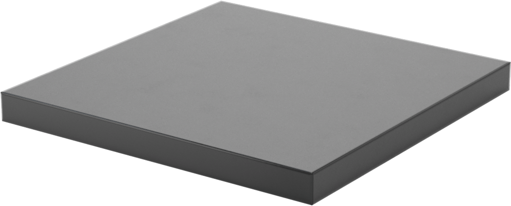 Kumaş Takviyeli Titreşim Sönümleyici Pedler, Ağır Makine için, 6“ Uzunluk x 6” Genişlik x 1/2" Kalınlık