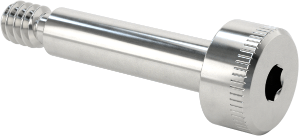 316 Paslanmaz Çelik Diş Kilitli Omuzlu Vida, 1/8" Omuz Çapı, 1/2" Omuz Uzunluğu, 4-40 Diş