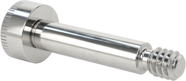 316 Paslanmaz Çelik Diş Kilitli Omuzlu Vida, 1/8" Omuz Çapı, 1/2" Omuz Uzunluğu, 4-40 Diş