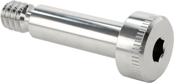 316 Paslanmaz Çelik Diş Kilitli Omuzlu Vida, 5/32" Omuz Çapı, 1/2" Omuz Uzunluğu, 6-32 Diş