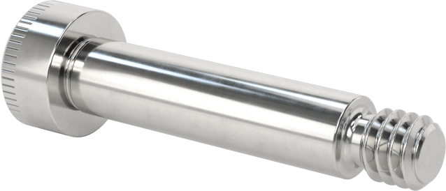 316 Paslanmaz Çelik Diş Kilitli Omuzlu Vida, 3/16" Omuz Çapı, 3/4" Omuz Uzunluğu, 8-32 Diş