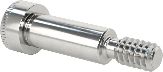 316 Paslanmaz Çelik Diş Kilitli Omuzlu Vida, 1/4" Omuz Çapı, 5/8" Omuz Uzunluğu, 10-24 Diş
