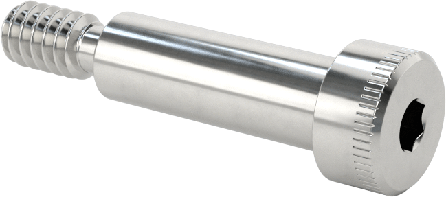 316 Paslanmaz Çelik Diş Kilitli Omuzlu Vida, 1/4" Omuz Çapı, 3/4" Omuz Uzunluğu, 10-24 Diş