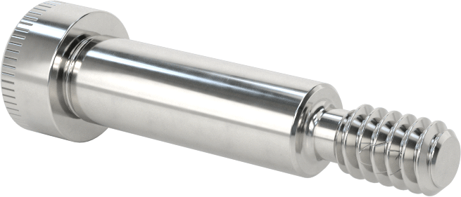 316 Paslanmaz Çelik Diş Kilitli Omuzlu Vida, 1/4" Omuz Çapı, 3/4" Omuz Uzunluğu, 10-24 Diş