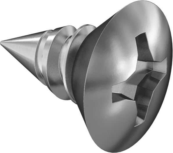 18-8 Paslanmaz Çelik Sac Metal için Oval Başlı Vidalar, 10 Numaralı Boyut, 3/8" Uzunluk